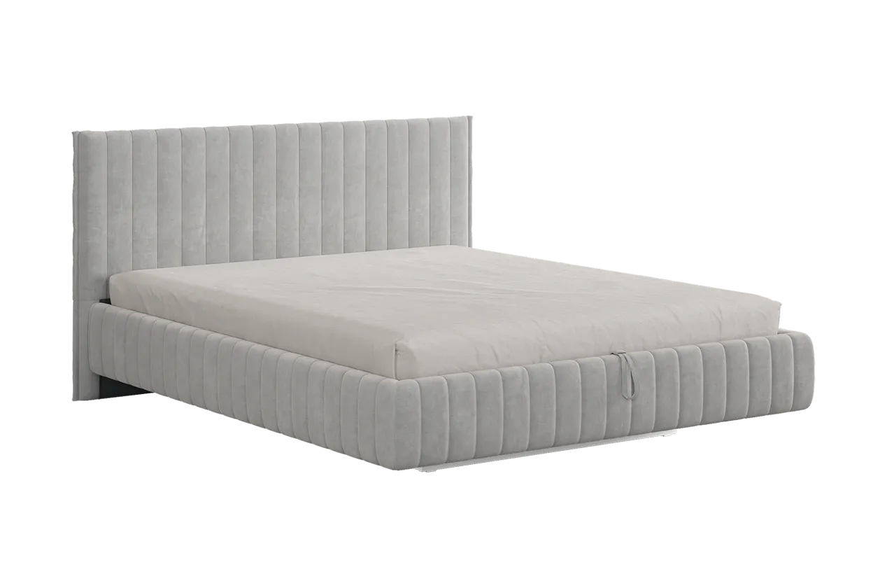 Кровать с подъемным механизмом Твикс 160х200 см галька (велюр) в Новом Уренгое - novyj-urengoj.mebel-tymen.ru | фото