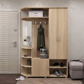 Прихожая Домино дуб сонома в Новом Уренгое - novyj-urengoj.mebel-tymen.ru | фото