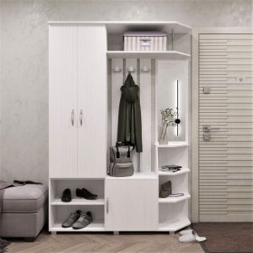 Прихожая Домино рамух белый в Новом Уренгое - novyj-urengoj.mebel-tymen.ru | фото