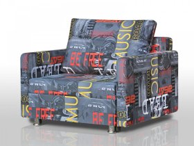 Кресло-кровать Реал 80 с подлокотниками мьюзик в Новом Уренгое - novyj-urengoj.mebel-tymen.ru | фото