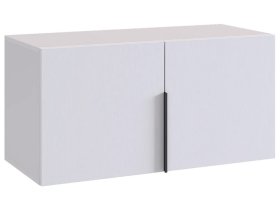 Антресоль двухдверная L800 Баско белое дерево в Новом Уренгое - novyj-urengoj.mebel-tymen.ru | фото