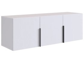 Антресоль трехдверная L1200 Баско белое дерево в Новом Уренгое - novyj-urengoj.mebel-tymen.ru | фото