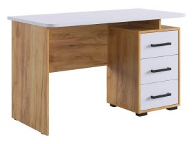 Стол компьютерный 1200 Лайт-2 дуб крафт золотой/белый в Новом Уренгое - novyj-urengoj.mebel-tymen.ru | фото