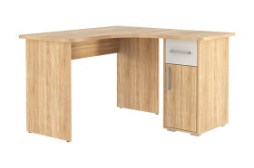 Стол компьютерный 1200 угловой Лайт-1 дуб сонома/белый в Новом Уренгое - novyj-urengoj.mebel-tymen.ru | фото