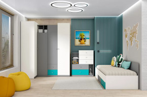 Детская Клео ОК-3, графит, миндаль, океан Диал в Новом Уренгое - novyj-urengoj.mebel-tymen.ru | фото