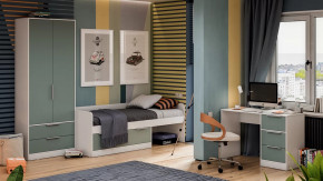 Детская «Марли» Белый, Серо-голубой в Новом Уренгое - novyj-urengoj.mebel-tymen.ru | фото