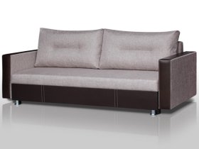 Диван Комфорт с прямыми подлокотниками кемел/кожзам в Новом Уренгое - novyj-urengoj.mebel-tymen.ru | фото