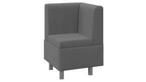 Диван угловой «Каир» Исп.2 Велюр Camaro 18 (серый) в Новом Уренгое - novyj-urengoj.mebel-tymen.ru | фото