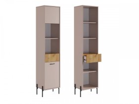 Стеллаж Доминика кашемир/дуб крафт золотой в Новом Уренгое - novyj-urengoj.mebel-tymen.ru | фото