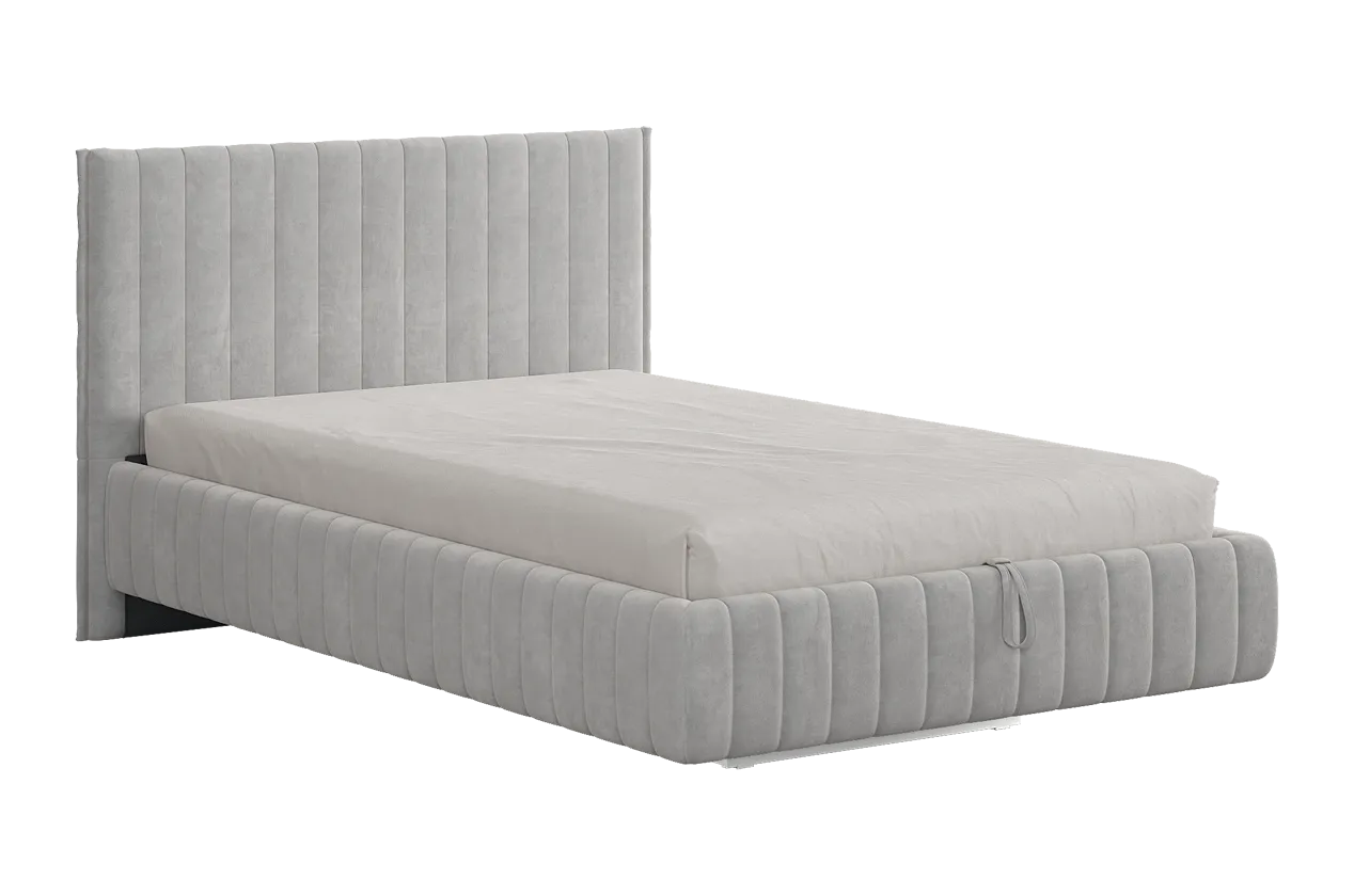 Кровать с подъемным механизмом Твикс 120х200 см галька (велюр) в Новом Уренгое - novyj-urengoj.mebel-tymen.ru | фото