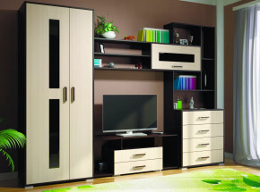 Гостиная Европа-1 Венге / Дуб молочный в Новом Уренгое - novyj-urengoj.mebel-tymen.ru | фото