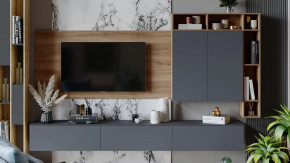 Гостиная «Порто» №6 Яблоня Беллуно, Графит софт в Новом Уренгое - novyj-urengoj.mebel-tymen.ru | фото