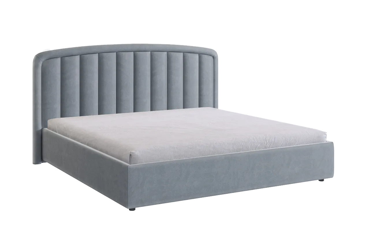 Кровать с подъемным механизмом Сиена 2 180х200 см оникс (велюр) в Новом Уренгое - novyj-urengoj.mebel-tymen.ru | фото