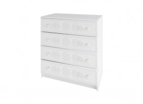KI-KI КМД800.1 Комод 800 (ш800*г450*в860мм), ЛДСП белый/МДФ белое дерево в Новом Уренгое - novyj-urengoj.mebel-tymen.ru | фото