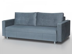 Диван Комфорт с прямыми подлокотниками серый в Новом Уренгое - novyj-urengoj.mebel-tymen.ru | фото
