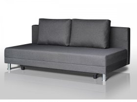 Диван Комфорт Лайт без подлокотников 2 подушки графит в Новом Уренгое - novyj-urengoj.mebel-tymen.ru | фото