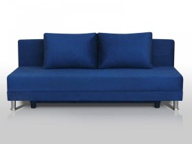 Диван Комфорт Лайт без подлокотников 2 подушки синий в Новом Уренгое - novyj-urengoj.mebel-tymen.ru | фото
