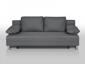 Диван Комфорт без подлокотников 4 подушки графит в Новом Уренгое - novyj-urengoj.mebel-tymen.ru | фото