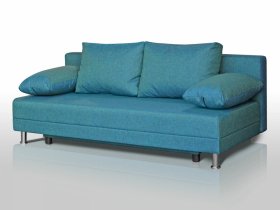 Диван Комфорт без подлокотников 4 подушки азур в Новом Уренгое - novyj-urengoj.mebel-tymen.ru | фото