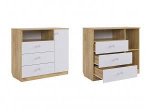 Комод Форсаж дуб крафт золотой/белый в Новом Уренгое - novyj-urengoj.mebel-tymen.ru | фото