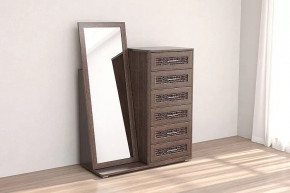 Комод Кэт-4 6 ящиков с зеркалом Венге Диал в Новом Уренгое - novyj-urengoj.mebel-tymen.ru | фото