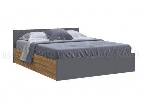 Кровать 1600 Басямиф, графит/дуб крафт в Новом Уренгое - novyj-urengoj.mebel-tymen.ru | фото