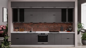 Кухонный гарнитур «Гренада» №19 Белый, Холст Вулкан в Новом Уренгое - novyj-urengoj.mebel-tymen.ru | фото