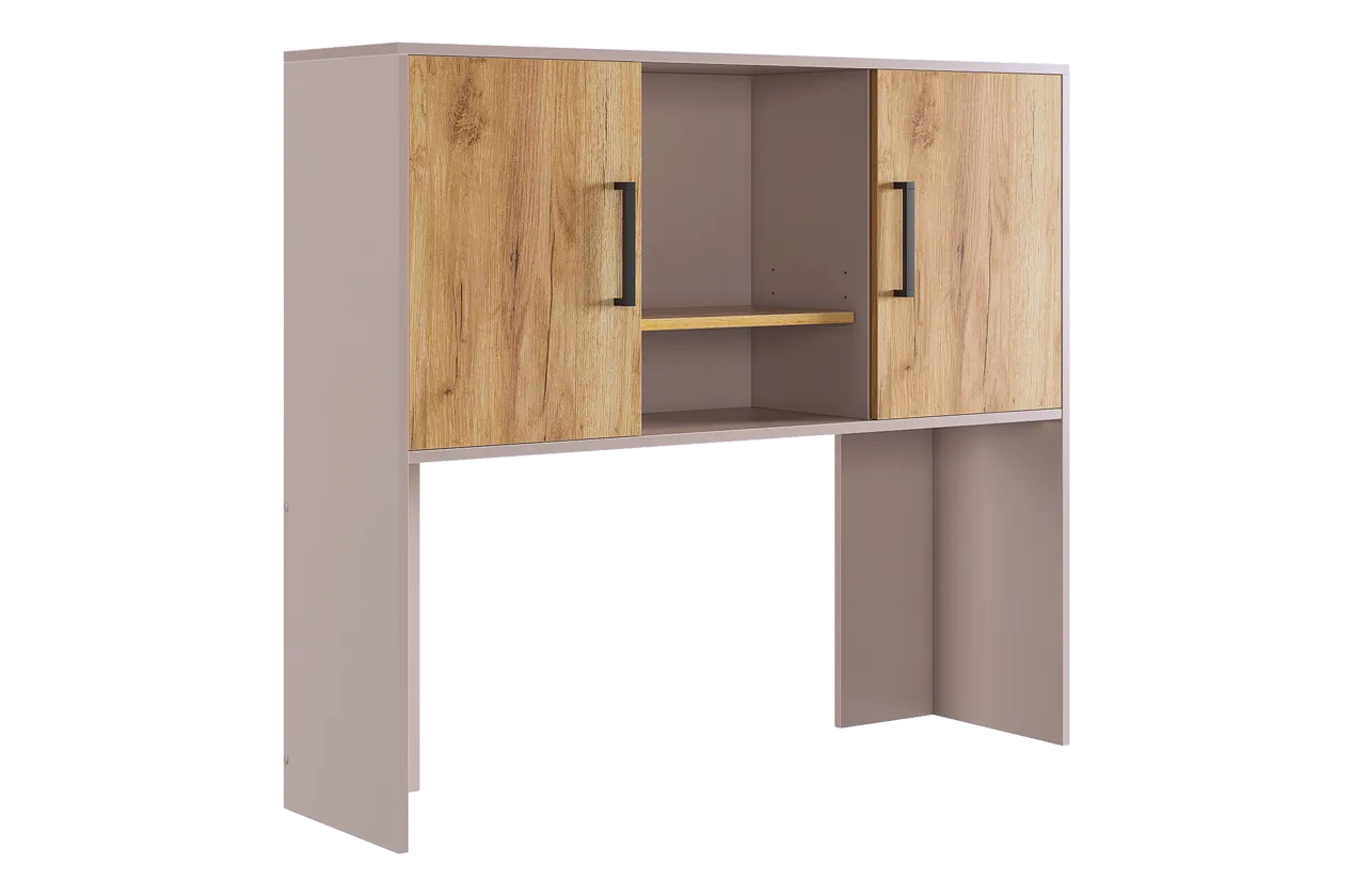 Надстройка стола компьютерного 1200 Лайт-2 кашемир/дуб крафт золотой в Новом Уренгое - novyj-urengoj.mebel-tymen.ru | фото