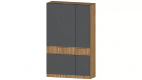 Ленора Шкаф 3х ств. Дуб вотан/Графит в Новом Уренгое - novyj-urengoj.mebel-tymen.ru | фото