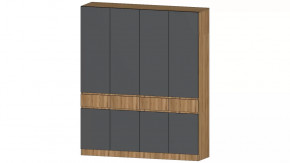 Ленора Шкаф 4х ств. Дуб вотан/Графит в Новом Уренгое - novyj-urengoj.mebel-tymen.ru | фото