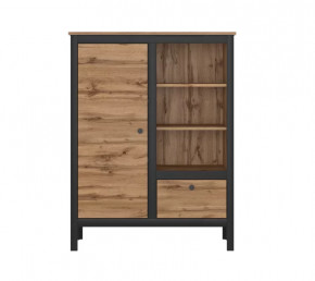 LOFT шкаф REG1D1S/90 (Дуб вотан/Черный) в Новом Уренгое - novyj-urengoj.mebel-tymen.ru | фото