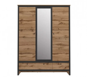 LOFT шкаф SZF3D2S (Дуб вотан/ Черный) в Новом Уренгое - novyj-urengoj.mebel-tymen.ru | фото