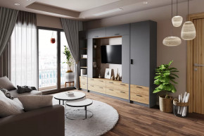 Модульная гостиная Оттавия Антрацит в Новом Уренгое - novyj-urengoj.mebel-tymen.ru | фото