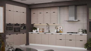 Модульная кухня «Гренада» Белый, Холст латте в Новом Уренгое - novyj-urengoj.mebel-tymen.ru | фото