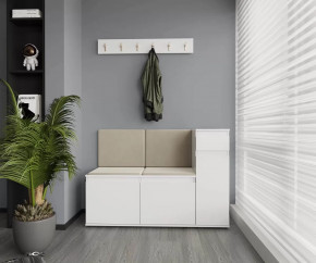 Модульная прихожая Stark 3 Белый матовый/Велюр бежевый НК-мебель в Новом Уренгое - novyj-urengoj.mebel-tymen.ru | фото