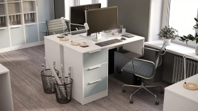 Набор мебели для офиса «Марли» №2 Белый, Серо-голубой в Новом Уренгое - novyj-urengoj.mebel-tymen.ru | фото