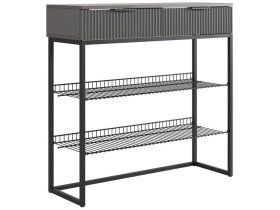 Обувница Классная 1 графит/графит матовый/черный муар в Новом Уренгое - novyj-urengoj.mebel-tymen.ru | фото