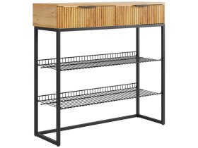 Обувница Классная 1 дуб крафт золотой/акация светлая/черный муар в Новом Уренгое - novyj-urengoj.mebel-tymen.ru | фото