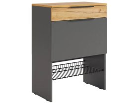 Обувница Баско графит/дуб крафт золотой в Новом Уренгое - novyj-urengoj.mebel-tymen.ru | фото