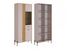 Шкаф двухдверный (со стеклом) Доминика в Новом Уренгое - novyj-urengoj.mebel-tymen.ru | фото