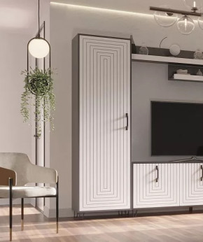 Пенал Квадро М-2 серый графит/софт вайт в Новом Уренгое - novyj-urengoj.mebel-tymen.ru | фото