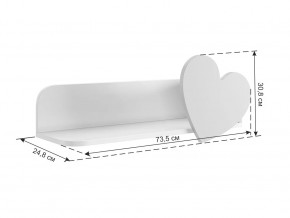 Полка навесная Сердечко в Новом Уренгое - novyj-urengoj.mebel-tymen.ru | фото