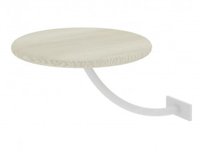 Полка прикроватная круглая Милсон белая в Новом Уренгое - novyj-urengoj.mebel-tymen.ru | фото