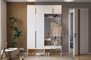 Прихожая Баско К5 белое дерево в Новом Уренгое - novyj-urengoj.mebel-tymen.ru | фото