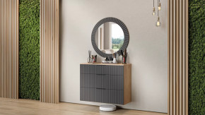 Прихожая «Хилтон» № 10 Дуб Крафт золотой, Графит матовый в Новом Уренгое - novyj-urengoj.mebel-tymen.ru | фото