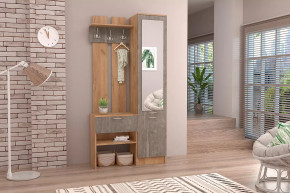 Прихожая Иннэс-3 УНИВЕРСАЛЬНАЯ, дуб крафт золотой/камень темный в Новом Уренгое - novyj-urengoj.mebel-tymen.ru | фото