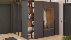 Прихожая «Порто» № 5 Яблоня Беллуно, Графит софт в Новом Уренгое - novyj-urengoj.mebel-tymen.ru | фото