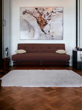 Прямой диван манго 1 Нео Шоколад/Подушки Нео Латте в Новом Уренгое - novyj-urengoj.mebel-tymen.ru | фото