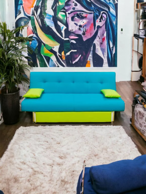 Прямой диван манго 4 Нео Азуре/Подушки Салат в Новом Уренгое - novyj-urengoj.mebel-tymen.ru | фото