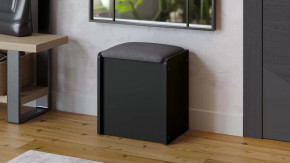 Пуф Бостон Антрацит/Велюр серый в Новом Уренгое - novyj-urengoj.mebel-tymen.ru | фото